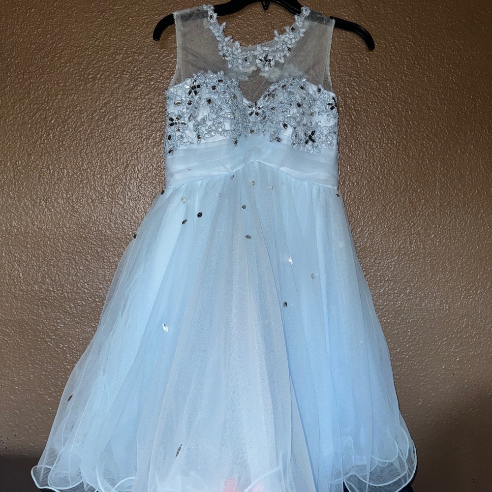 Blue Sequined Dress